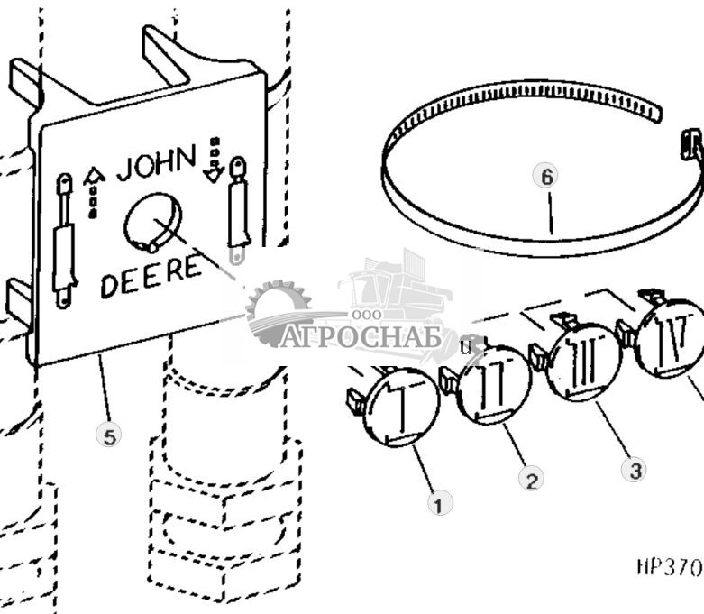 HOSE IDENTIFICATION TAG (HOSE PAIR CLIP IDENTIFIES PRESSURE HOSE & OUTLET PLUGGED INTO) ( - 685100) - ST142194 69.jpg